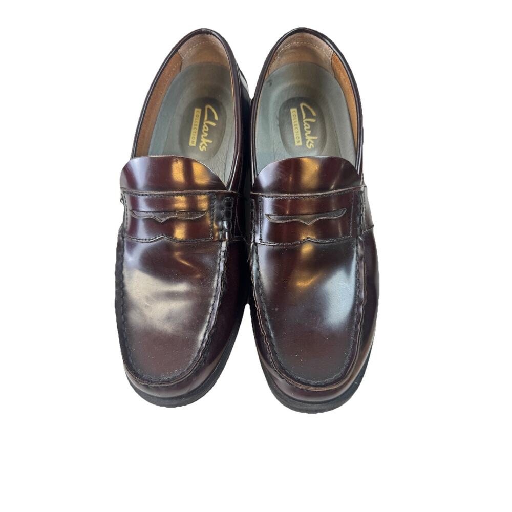 Men’s Classic Clark’s Penny Loafers Sz 10 New Without Box- Classic Dark Brown